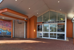 Photo of building entry.
