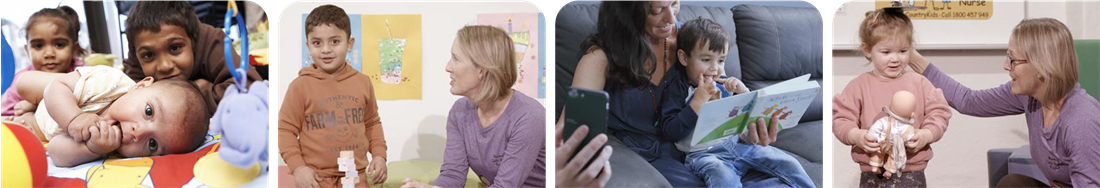 Collection of four images containing children