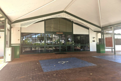 Photo of building entry.
