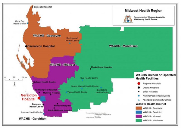 Midwest Health Region map