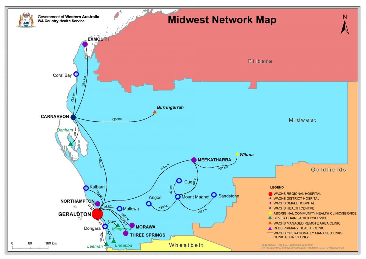 Map of Midwest network