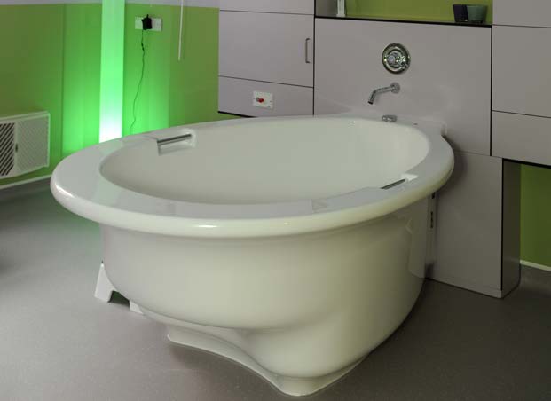 An example of the two maternity baths set for the new Karratha Health Campus