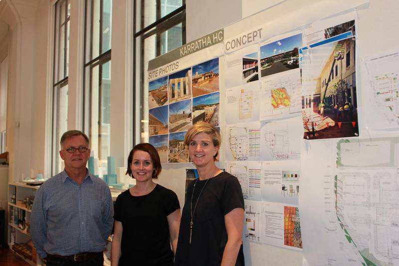 L-R Architects Jeff Menkens, Natalie Busch and Toni Neck worked on the design for the new Karratha Health Campus