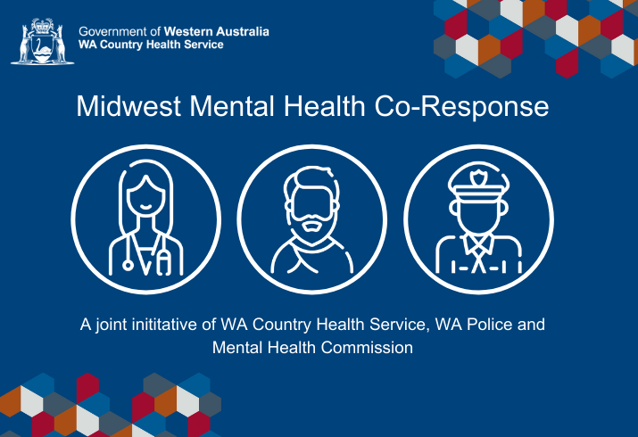 Graphic illustration of the partnership between medical, police and mental health worker