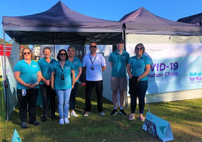 Brunswick Show COVID-19 vaccination team.