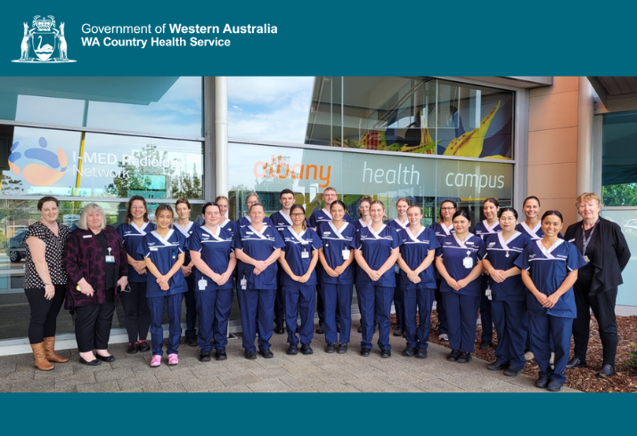 A group photo of new registered nurses in the Great Southern