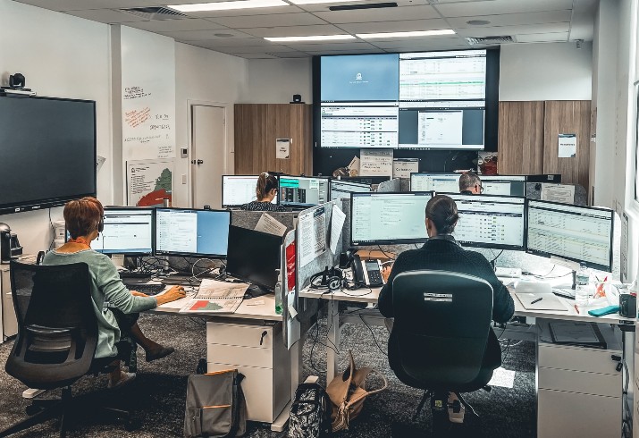 APTC control room with people at desks