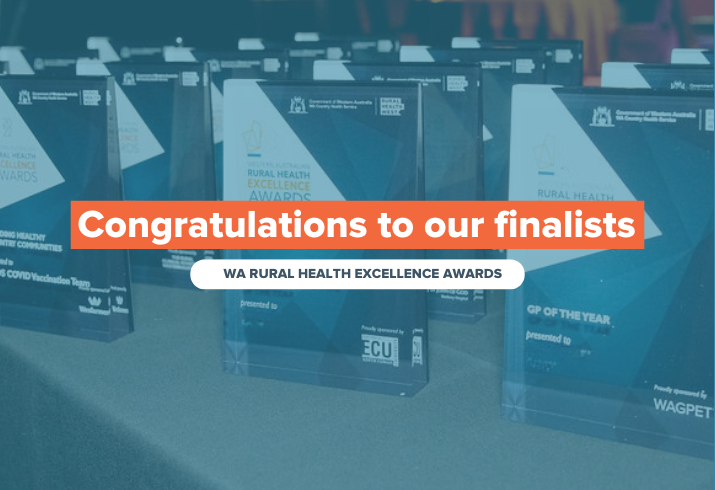 Awards lined up with text over the top reading: Congratulations to our finalists