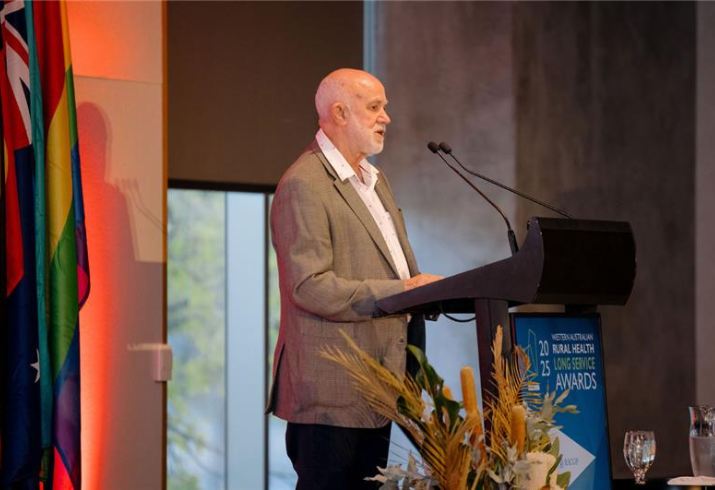 Dr Michael Eaton giving a speech at the WA Rural Health Long Service Awards