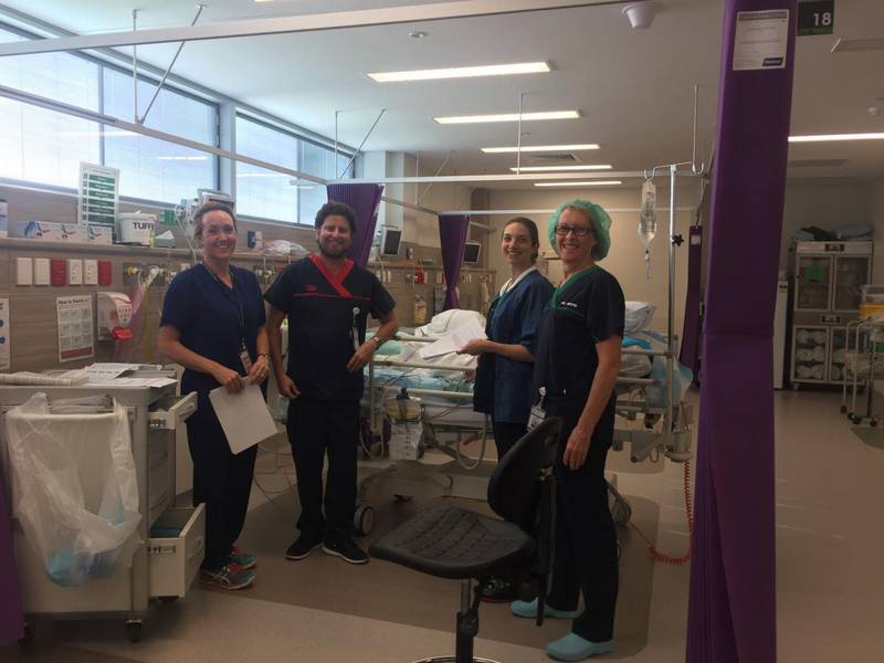 The surgical team responsible for Busselton's first ever knee replacement - Natasha O’Neill, Drew Harrison, Jill McInytre and Jenny Brown.