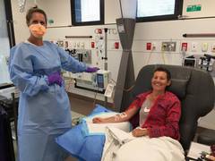 Joanne King receives her cancer treatment locally at Karratha Health Campus