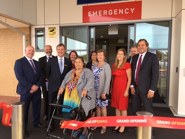 A ribbon was cut to mark the opening of the new emergency department and outpatient facilities at Katanning Health Service.
