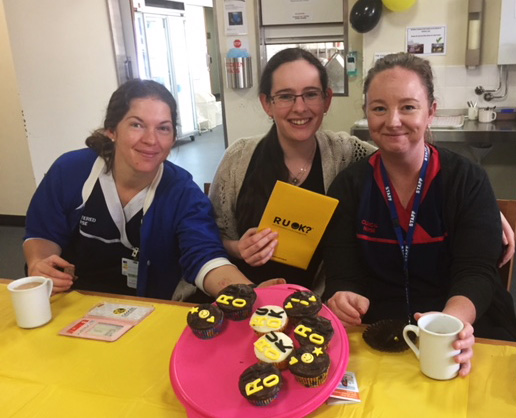 Katanning staff at their R U OK? Day morning tea.