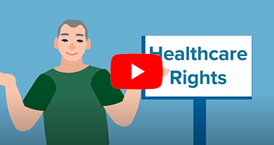 Screenshot of Healthcare Rights youtube video play screen.