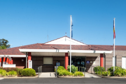 Photo of building entry.