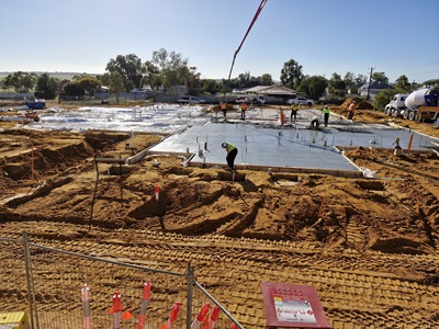 The construction site for the Mullewa Community Hospital redevelopment