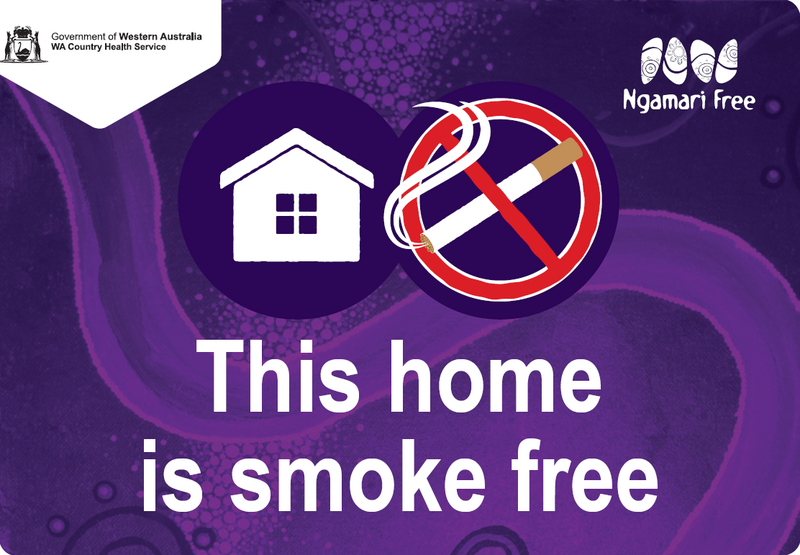 Ngamari Free poster design - This home is smoke free