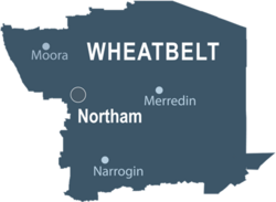 Graphic representation of Wheatbelt region